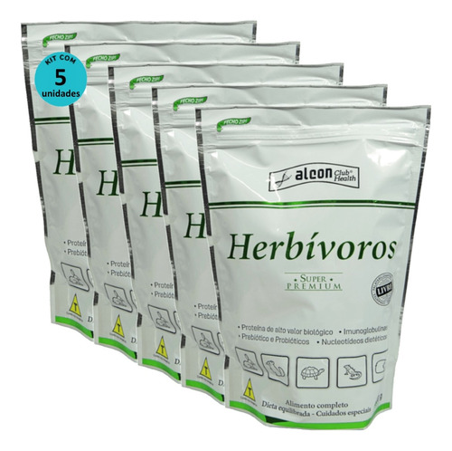 Alcon Club Health Herbívoros 500g Super Premium Kit Com 5 U
