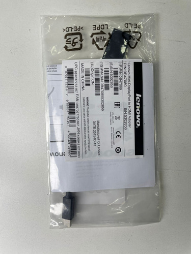 Adaptador Mini Displayport Macho P/hdmi Fêmea Lenovo