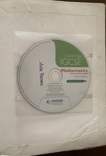 Cambridge Igcse Mathematics Core And Extended Third Edition (Usado)