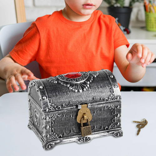 3 Cofre Del Tesoro Pirata, Accesorios De Plata Antigua