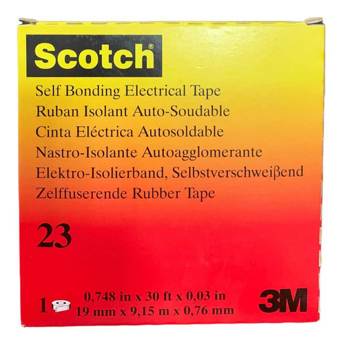 Teipe Scotch 23 Marca 3m Negro 