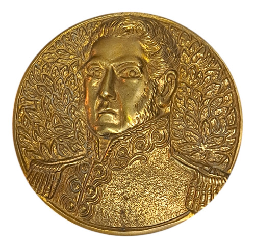 Antigua Moneda Bronce Conmemorativa San Martin 11cm Diametro (Usado)