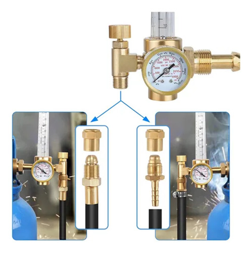 Medidor De Flujo Argon Y Co2, Regulador De Soldadura