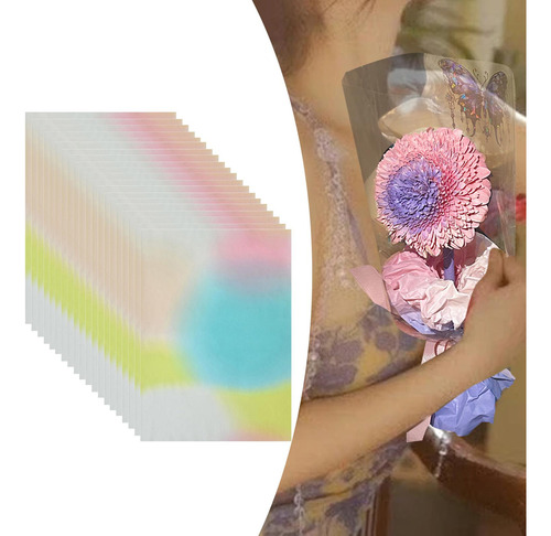 20x Papel De Regalo Para Ramo De Flores, Colorido, Estilo A
