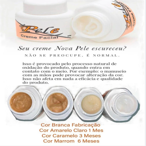 Kit 3 Cremes Clareador Nova Pele 25g - Tira Mancha E Melasma
