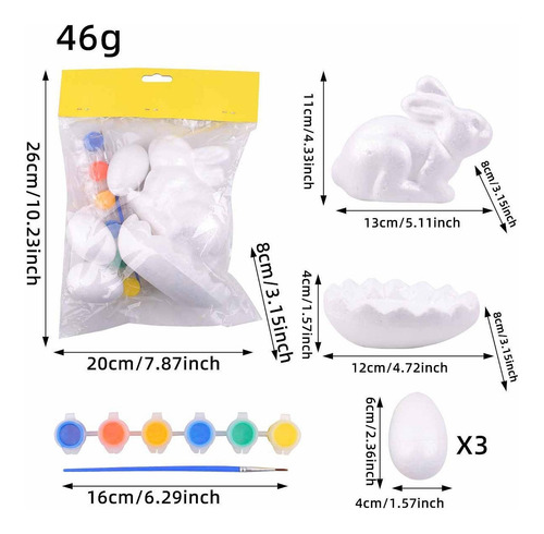 Kit De Pintura De Pascua Diy, Adornos De Figuras De 3 Huevos