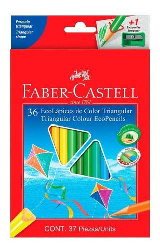 Colores Faber-castell  Con 36 Pz + Sacapuntas De Regalo 