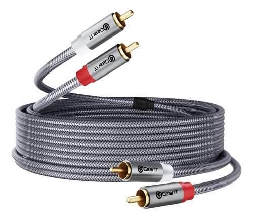 Cable Rca 20 Pie 2rca Audio Estereo Blindado Trenzado