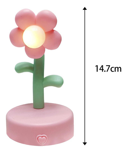 Lámpara De Mesa Con Flores Creativas, Luz Nocturna