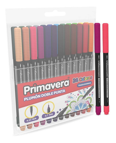 24 Colores Plumones Punta De Pincel, Rotuladores De Dibujo