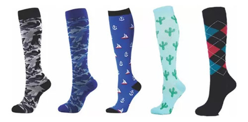 5 Pares Calcetines De Compresión Para Mujeres Y Hombres