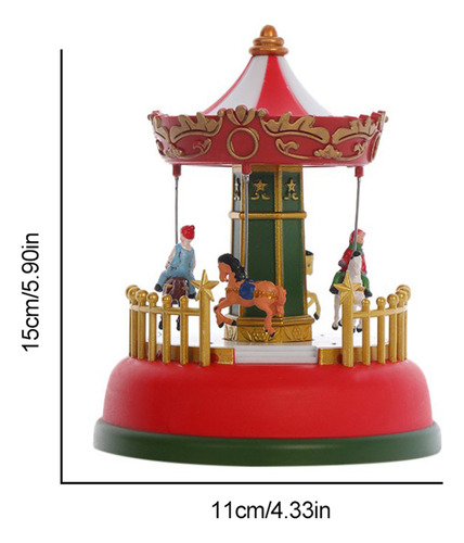 Roda Gigante De Carrossel Luminoso De Natal Mini Music