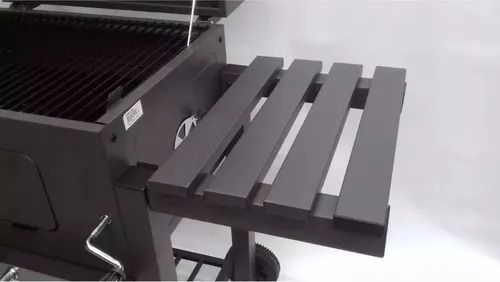 Imagen 3 de 9 de Parrilla Portatil C/tapa Rueda Cajon Reloj Lusqtoff Par61 Fc