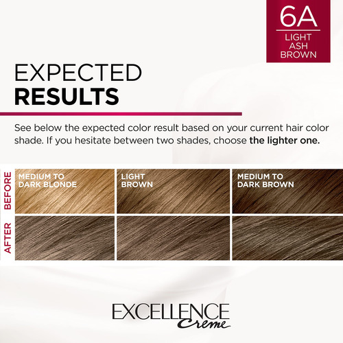 Tinte De Pelo L'oreal Paris Excellence Creme 6a Marrón Ceniz