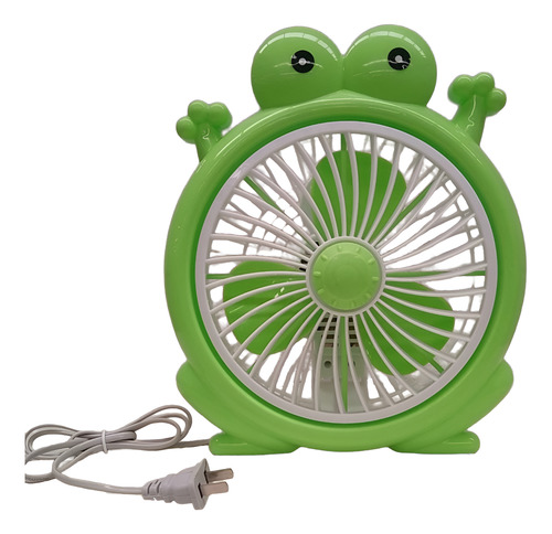 Ventilador De Mesa Y Escritorio Para Hogar Oficina, Animado 20 Cm 50hz Rana Translúcido Plástico 3