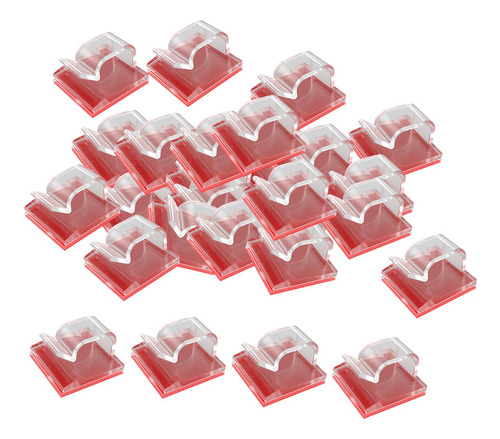 50 Piezas De Clips Para Cables Que Mantienen Transparente
