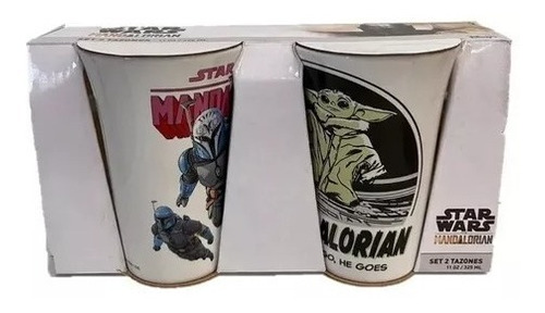 Set 2 Tazones Star Wars The Mandalorian Original Yoda 400ml