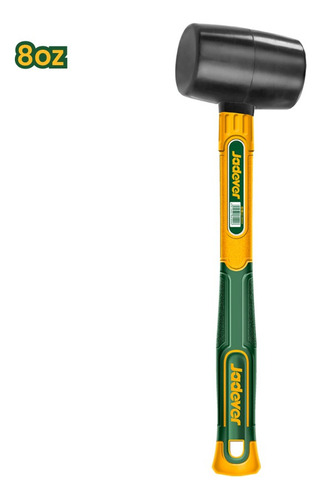 Combo Martillo Mazo De Goma 8oz 220g Mango Fibra Jadever