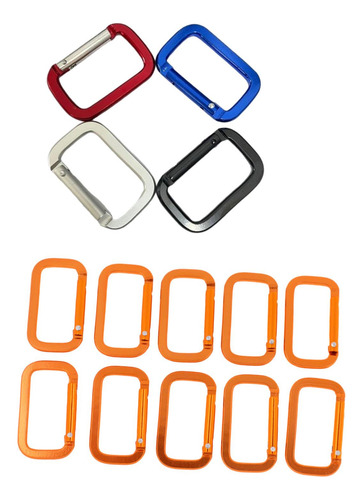 10 Pedazos Gancho De Mosquetón De De Rectangular Broche De