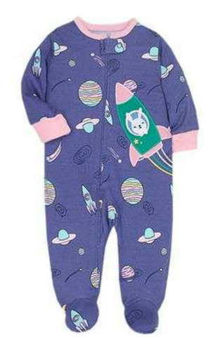 Ropa De Bebe - Pijamas Con Pies Para Bebes Niña 100% Algodon