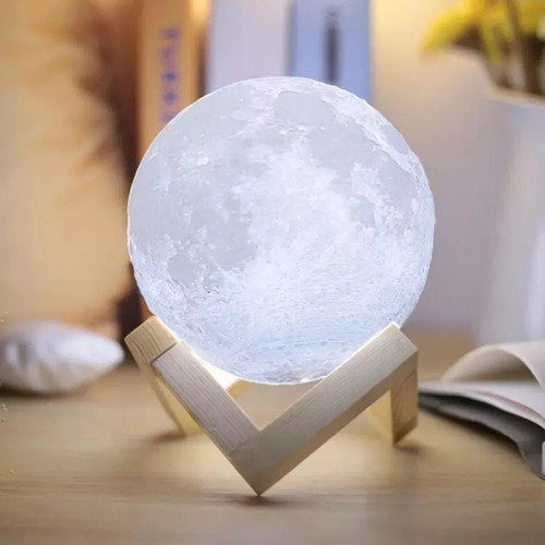 Lámpara 3D Full Moon Lamp Touch, grande, recargable, 18 cm