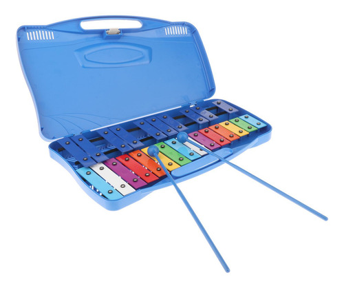 Xilofone Profissional De 25 Notas E Dois Malhos Azul