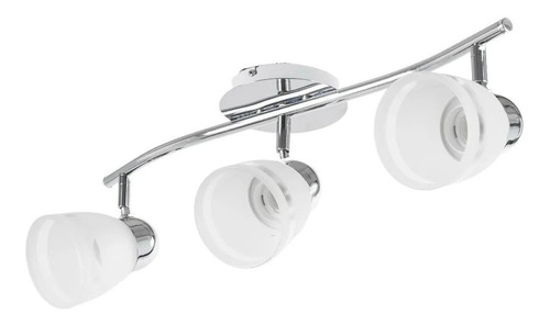 Imagen 5 de 8 de Aplique Plafon Sistema Cromo 2 Luces Movil Apto Led 35cm