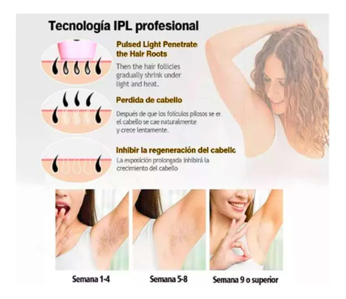 Depiladora Laser Definitiva Ipl Display Digital 900mil Flash Blanco