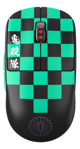 Ratón Tanjiro para jugadores Pulsar X2v2, tamaño mediano, 53 g, color verde