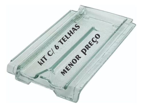 Telha Francesa Pta Vidro 40x24 - Cx 6 Pçs Assim Pague Menos