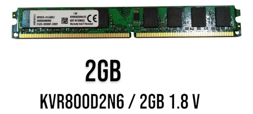 Memoria Ram Pc Kingston Ddr2, 800 Mhz (Usado)