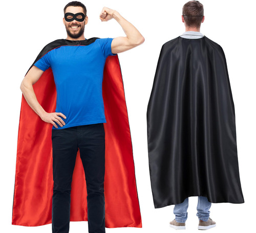 Juego De Máscara Y Capa De Superhéroe Para Adultos: Capas Y