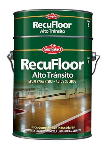 Pintura Recufloor Pisos Epoxi Alto Transito 4 Lts Sinteplast