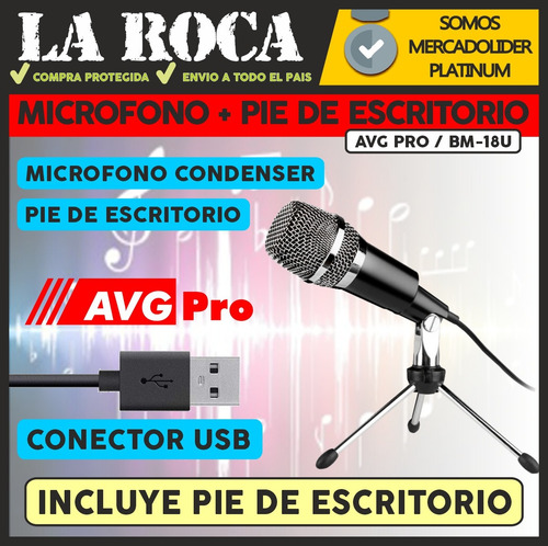 Microfono Usb Podcast Streaming Tripode De Escritorio Cuo