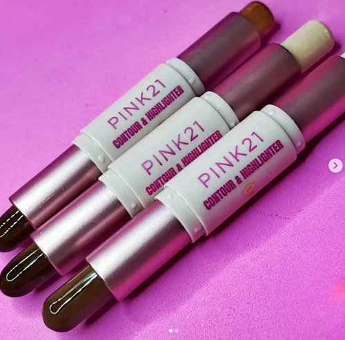 Contorno+iluminador En Barra 2en1 Pink21 Contour Highlighter Tono Del Maquillaje Tono 03