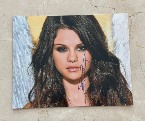 Foto Firmada Selena Gomez Disney Justin Bieber Hannah Montan