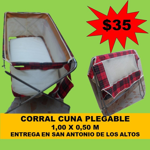 Corral Cuna Plegable Unisex Usado - $35