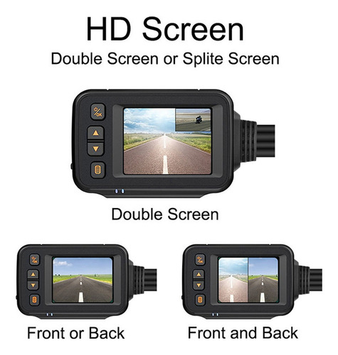 Cámara Para Salpicadero De Moto, Pantalla Ips De 2 Pulgadas,