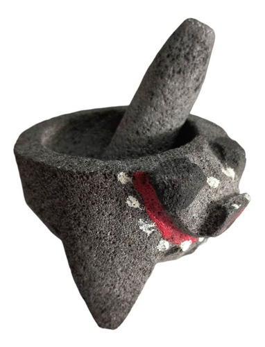 4 Mini Molcajetes Salero, Especias 100% Piedra Volcánica 