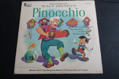 Jch- Walt Disneys All The Songs From Pinochio Lp Usa