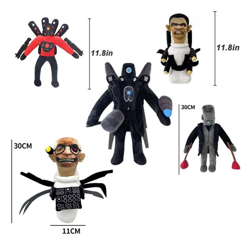 Peluche Titan Cameraman Actualizado De 5 Piezas, Titan Speak