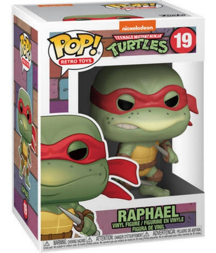 Boneco de ação de Raphael De Funko para Teenage Mutant Ninja Turtles
