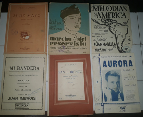 Partituras Marchas Himnos Y Canciones Leer Descripcion!!!!! (Usado)