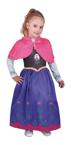 Disfraz Frozen Anna Con Luz Talle 0 New Toys Princesa 