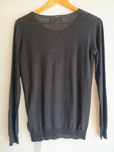 Sweater Paula Cahen Danver Negro Con Lentejuelas (Usado)