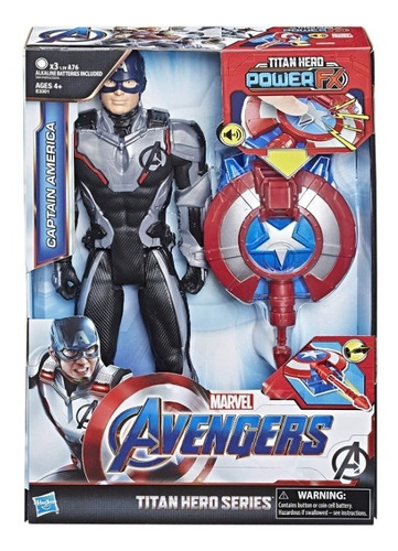 Figura Capitan America Avengers Marvel Con Escudo Lanzador