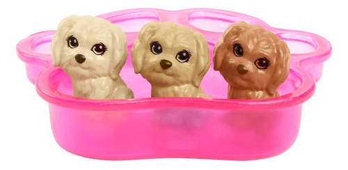 Conjunto De Brinquedo Barbie E Cachorrinhos Recém-nascidos