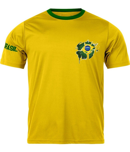 Camiseta De Algodão Brasil Copa Do Mundo De Otima Qualidade