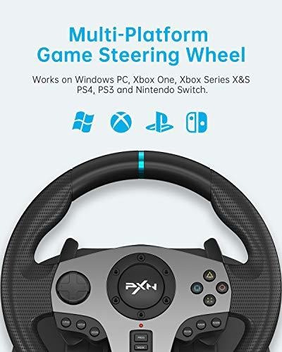 Pxn V9 - Rueda De Carreras Para Juegos Con Pedales Y Palanca De Cambios, Volante Para Pc, Xbox One, Xbox Series X/s, Ps4, Ps3 Y Nintendo Switch