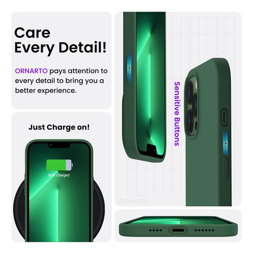 Capa Ornamto Compatível Com iPhone 13 Pro Max 6.7, Fina De 3